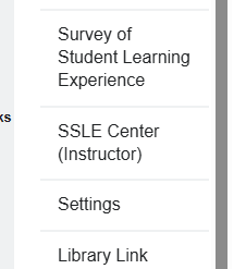 SSLE Name Change in Course Navigation